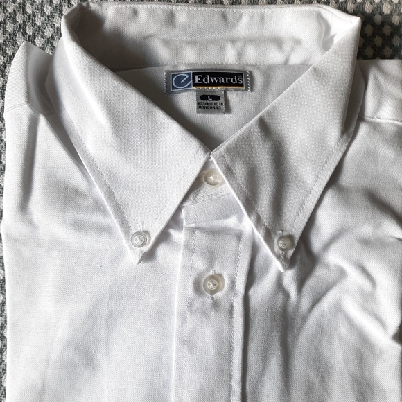 Edwards Men's white shirt size L - Picture 3 of 8